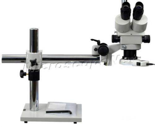 Boom Stand Zoom Stereo Trinocular 3.5X-90X Microscope with 54 LED Ring Light