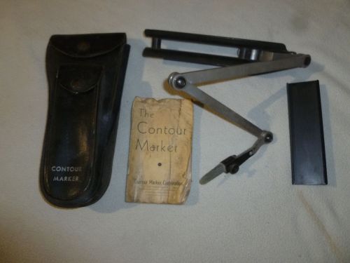 VINTAGE PIPE CONTOUR MARKER W LEATHER CASE &amp; INSTRUCTIONS CURV-O-MARK
