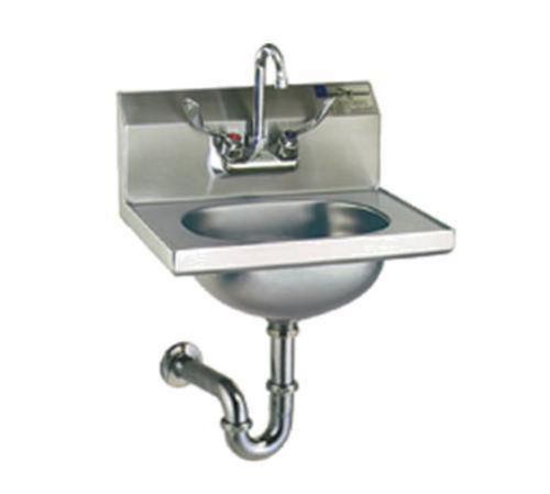 EAGLE GROUP SS WALL MOUNT HAND SINK FAUCET WRIST HANDLES W/ P-TRAP - HSA-10-FAW