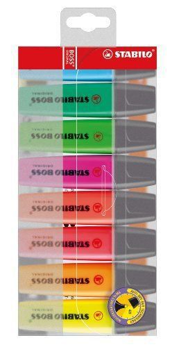 Stabilo BOSS Highlighters/Wallet of 8 Assorted Colours
