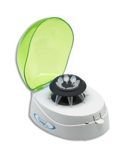 Benchmark scientific myfugetm mini centrifuge, green lid, with 2 rotors for sale