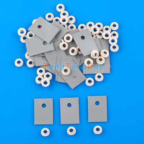 100 pcs to-220 silicone rubber pad insulation chip + 100 m3 insulation tablets for sale