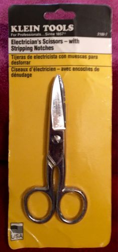Klein tools electrician&#039;s scissors - with stripping notches  #2100-7 for sale