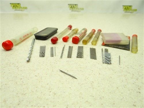 Lot of 55 hss micro precision twist drills 1/64&#034; to 5/32&#034; cleveland usa guhring for sale