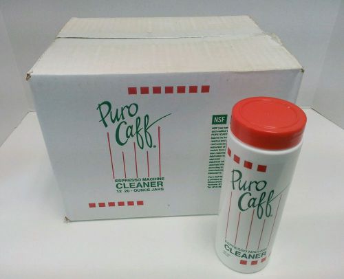 Puro Caff 20oz 1 case of 12 espresso machine cleaner powder Cafiza New Old Stock