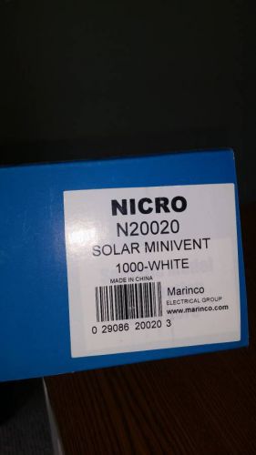 Nicro n20020 solar powered exhaust fan for sale