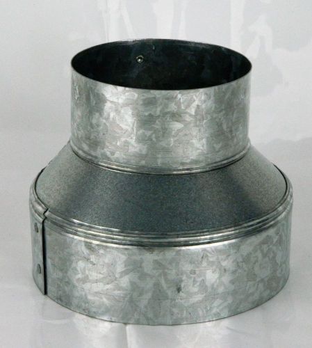Galvanized Sheet Metal Vent Pipe 6x4 Reducer Increaser Taper Coupling Duct Adapt