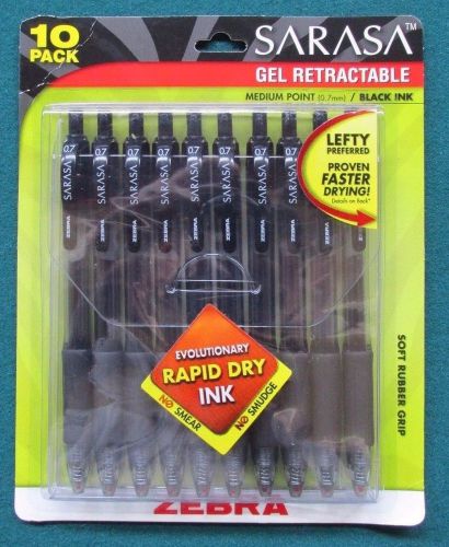 Zebra Sarasa Gel Retractable Pens (10 Pack)