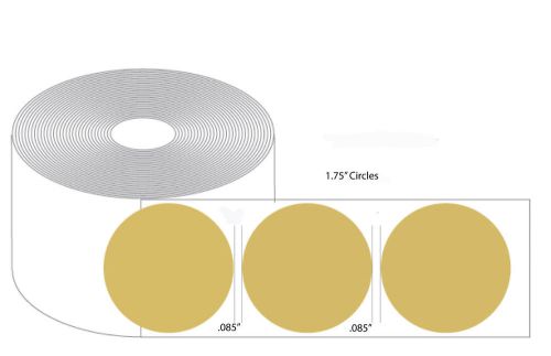 100 1.75 inch Diam. Gold/Silver Foil Clear + Paper Seals Labels Notary Rewards