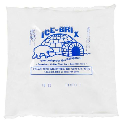 Ice-Brix IB12BPD Cold Pack, 6&#034; Length x 5-3/4&#034; Width x 1&#034; Height, Kraft
