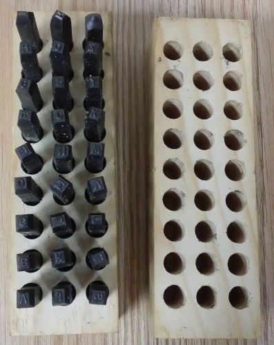 Young Bros. Stamp Works 1/8&#034; 3.2mm Steel Letter Stamp Set 27 Piece 03273