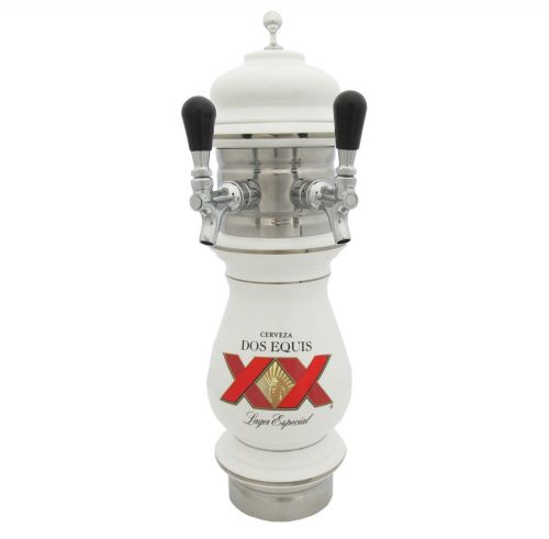 Ceramic Beer Tower DOS EQUIS with 2 domestic faucet, made in Europe