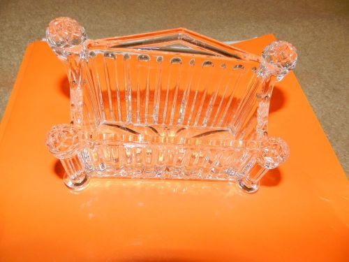 CRYSTAL BUSINESS CARD HOLDER 5.25 X3 1/8 INCHES