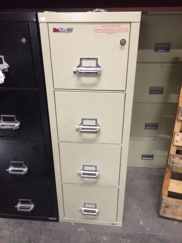 Fire King25 Four Drawer Fire Resistant Filing Cabinet Class350 1Hr Key Included