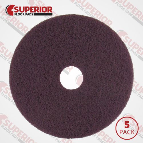 Professional 17&#034; Heavy Duty Floor Stripping Pad (5 Pack)
