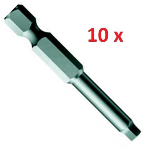 Pack of 10 wera bit 868/4 v # 2 x 50 mm hexagon drive 1/4&#034; square socket screws for sale