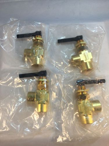 New swagelok brass toggle valve 1/4 inch fnpt b-1gf4-a-bkb lot of 4 sealed for sale