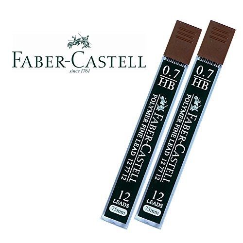 Faber-Castell Lead Refills 0.7mm HB Black 12 Leads [Pack of 2]
