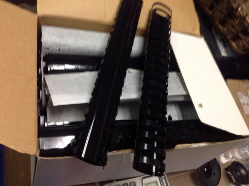 Comb Binding 2 Inch BLACK GBC  Premium Plastic Spine Binders 19 Ring 50mm - 10Pc