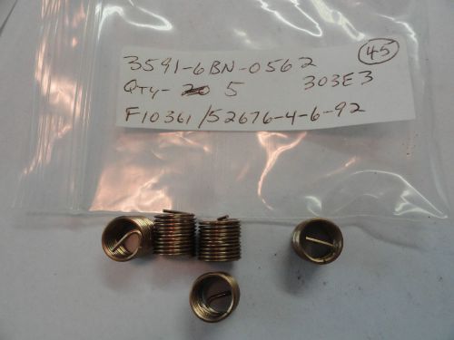 3/8-24 X 1 1/2D (.562&#034;) Phosphorous Bronze Screw Lock Inserts, 3591-6BN0562