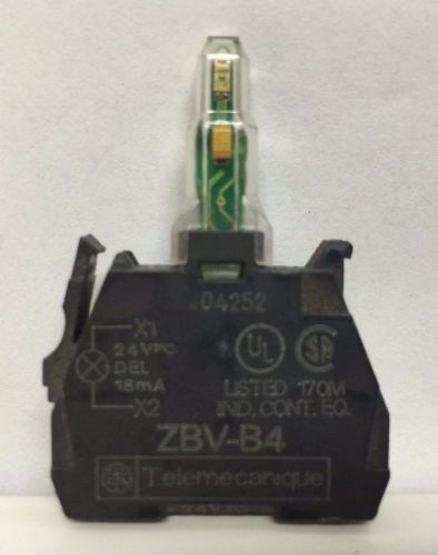 Telemecanique Pushbutton Light, ZBV-B4, Blue, 22mm, 110-120VAC