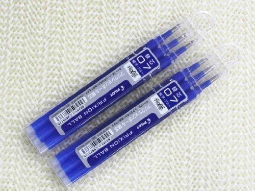 Pilot FriXion Gel Ink Pen Refill-0.7mm-blue-pack of 3X2pack Value Set