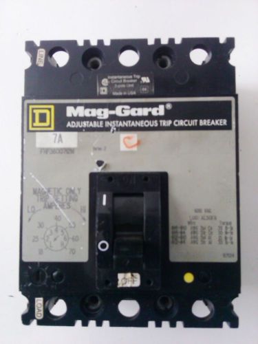 Square d fhp3600712m mag-guard circuit breaker 7 amp 600 volt 3 pole for sale