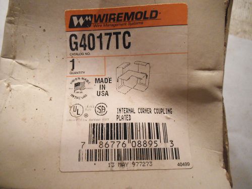 Wiremold Internal Corner Couplings Plated G4017TC - NEW BUT ORIGINAL BOX DAMAGED