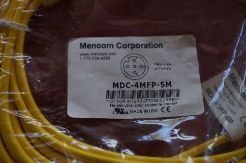 NEW MENCOM Mdc-4MFP-5M DEVICENET MIN CABLE 4 POLE 5M male female threaded ends