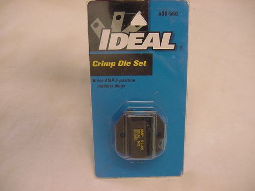Ideal Crimp Die Set For RJ45 AMP 8-Contact Modular Plugs #30-560 Brand New