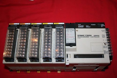 Omron C200H PLC System w/ CPU02, ME431, (2) ID212, OD211, (2) OC222 cards