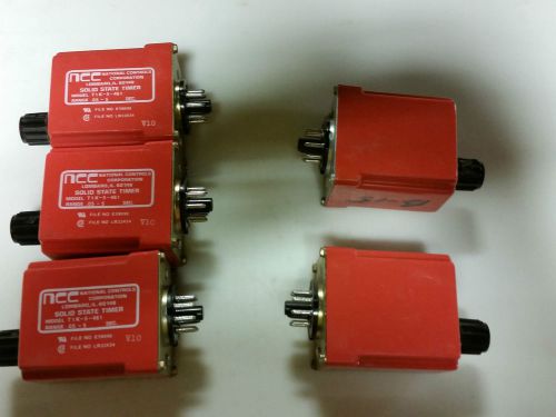 NCC National Contolrs Corp Solid State Timer T1K-10-461 .1 - 10 Seconds Lot of 5