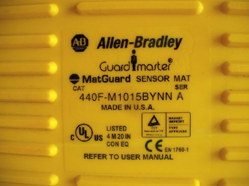 Allen Bradley Guardmaster Sensor Mat 440F-M1015BYNNA Safety Security 20&#034;X30&#034;