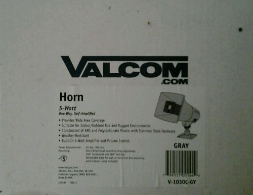 Valcom V-1030C - 5-Watt High-Efficiency Horn Speaker - 2 Available - New In Box