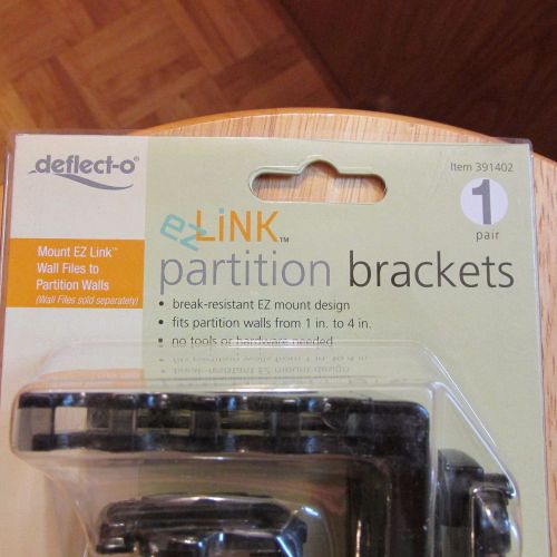 Deflect-o ez link partition brackets for wall file - 1 pair - 391402 (b-2-254) for sale