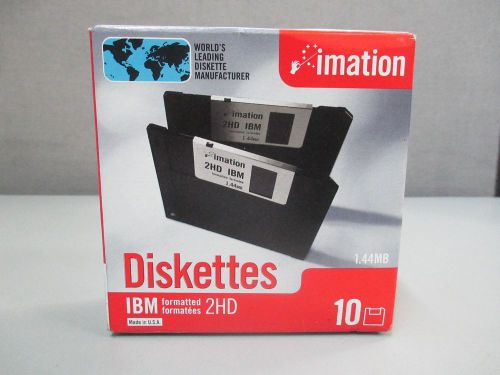 Imation Enterprises 51111 12881 3.5&#034; 1.44MB IBM Formatted Disks 2HD~ PACK OF 10
