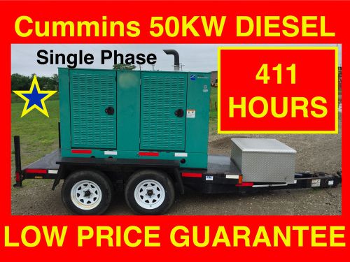 Cummins 50KW Diesel Generator Genset Single Phase 411 hours