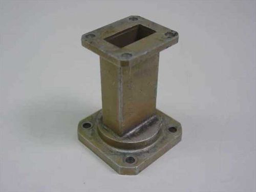 Metal Waveguide Segment Adapter from one flange Size to Another WR75 (10 to 15GH