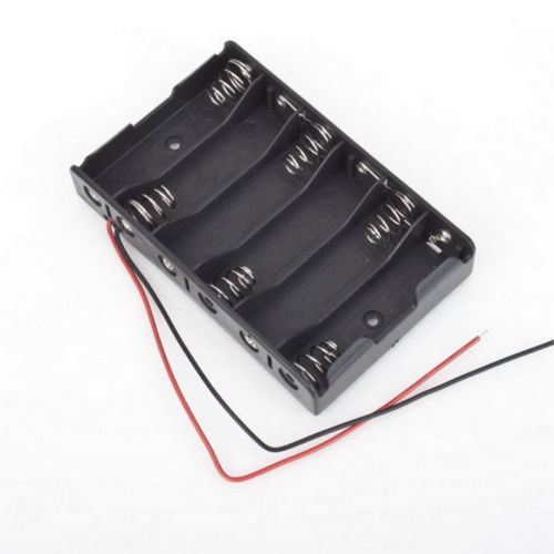Battery Box Slot Holder Case for 6 Packs AA 2A Batteries Stack 9V EA