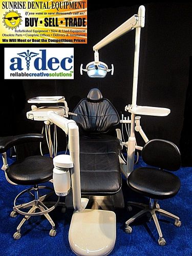 Adec 511 radius operatory package - black ultraleather upholstery w/ stool set for sale