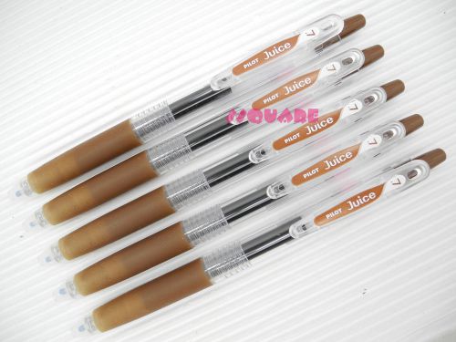 5 x Pilot Juice 0.7mm Fine Retractable Gel Ink Ballpoint Pen, Coffee Brown