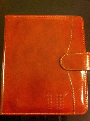 Leather case for notebook pen and cards unused made in Greece