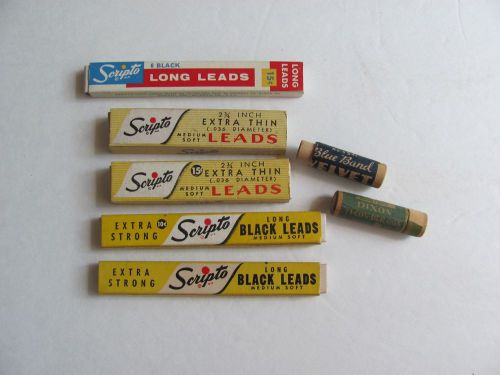Vintage Lot Of Scripto Black Leads for Mechanical Pencils Extra Strong/Thin