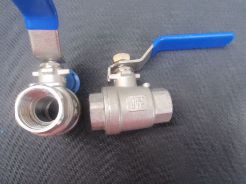 Stainless steel ball valve 1/2&#034; npt full port wog 1000# round for sale