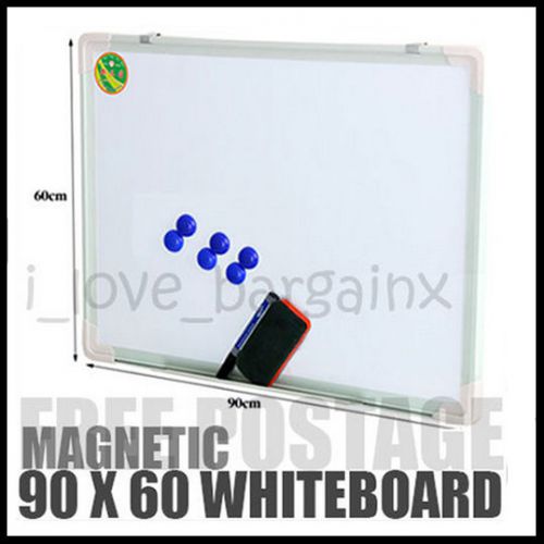 NEW Magnetic Office Board Portable Whiteboard W Marker, Buttons &amp; Eraser Large