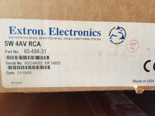 Extron SW 4AV RCA Video Switcher