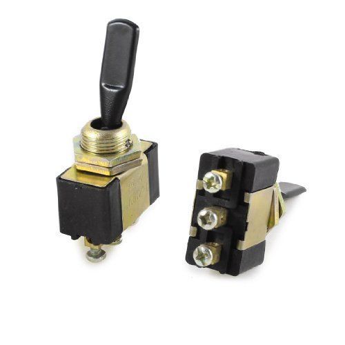 2 pcs spst on/off/on 3 screw terminal toggle switch ac 250v/10a 125v/15a for sale