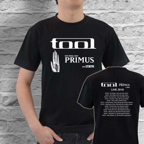 Tool primus 3teeth band tour date 2016 music rock t shirt tee size s to 5xl for sale