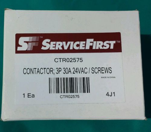SERVICE FIRST CTR02575 CONTACTOR; 3P 30A 24VAC