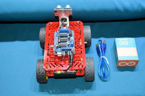 Arduino Controlled 4WD Robot, Fully Autonomous Obstacle Avoidance